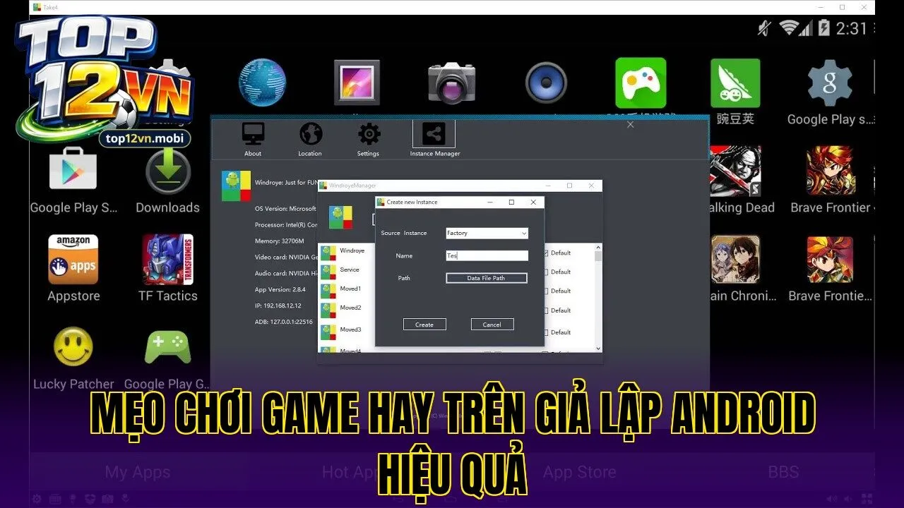 Mẹo chơi game hay trên giả lập Android hiệu quả