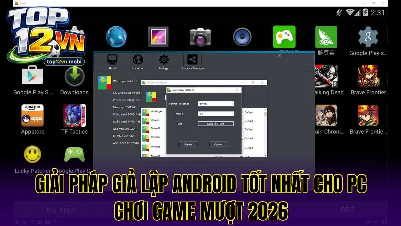 Giải pháp giả lập Android tốt nhất cho PC chơi game mượt 2026