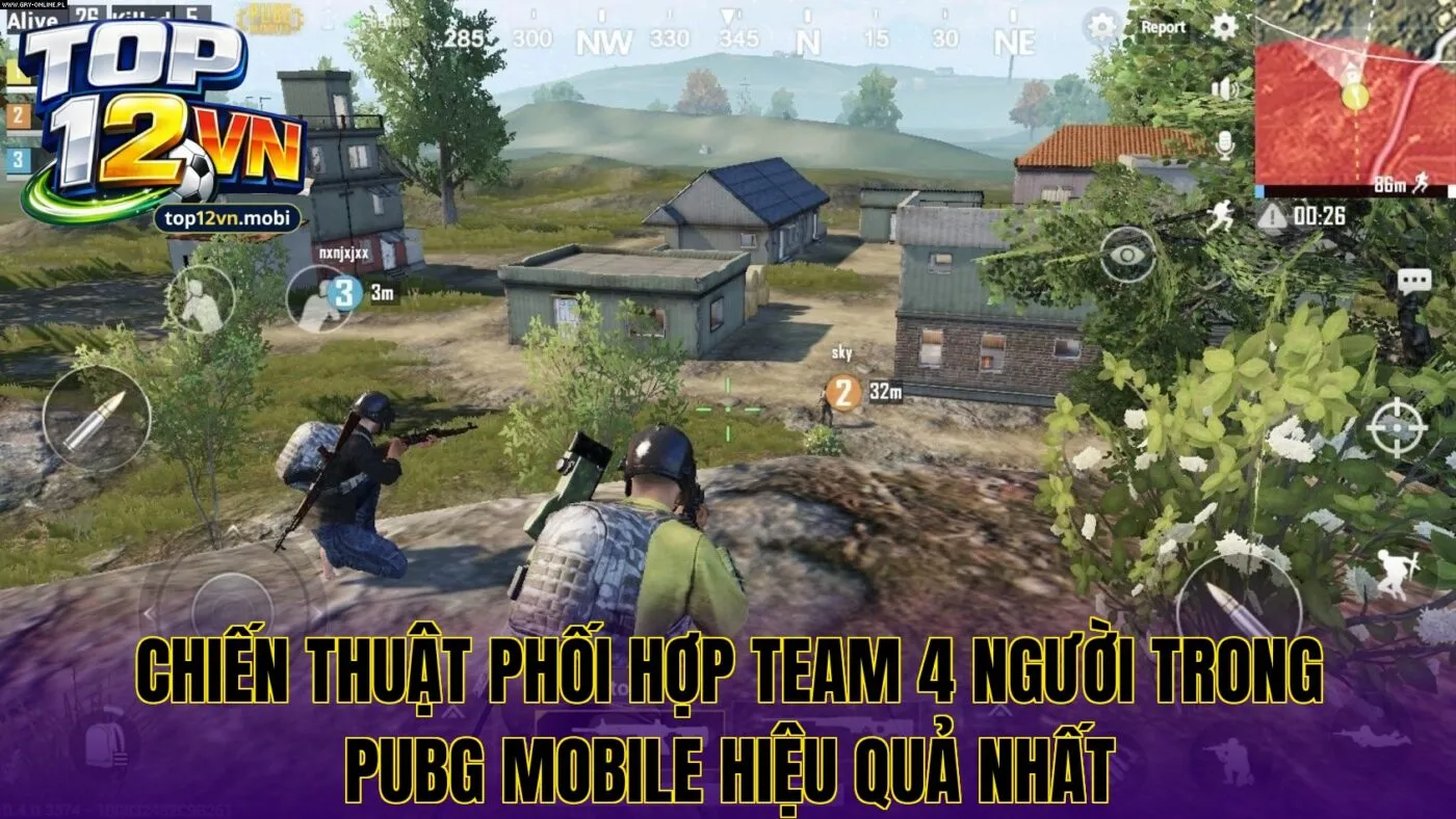 Chiến thuật phối hợp team 4 người trong PUBG Mobile hiệu quả nhất