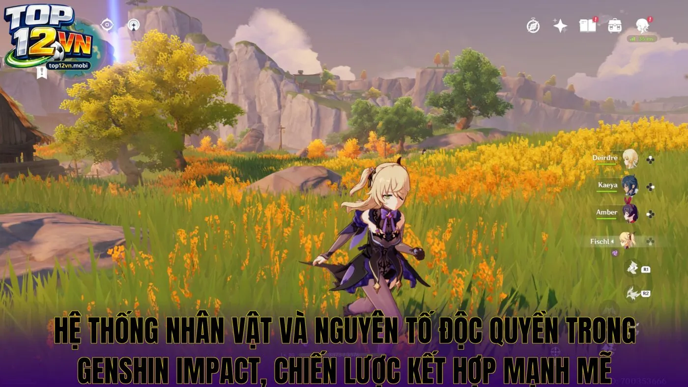 Hệ thống nhân vật và nguyên tố độc quyền trong Genshin Impact, chiến lược kết hợp mạnh mẽ