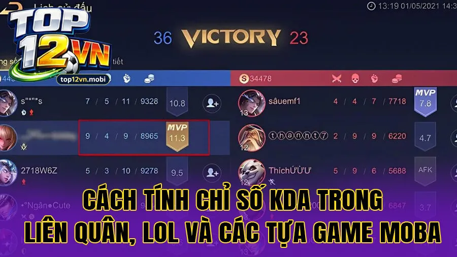 Cách tính chỉ số KDA trong Liên Quân, LOL và các tựa game MOBA