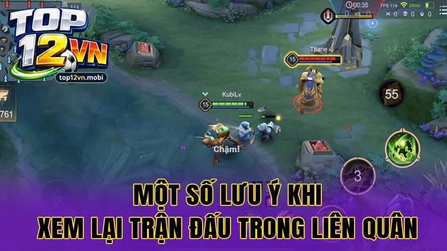 Một số lưu ý khi xem lại trận đấu trong Liên Quân