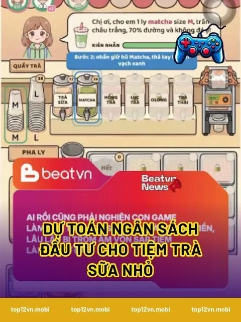 Dự toán ngân sách đầu tư cho tiệm trà sữa nhỏ